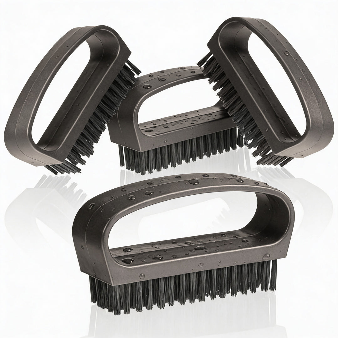 Handbürste mit Griff, 4er Set,