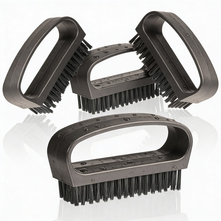 Handbürste mit Griff, 4er Set,