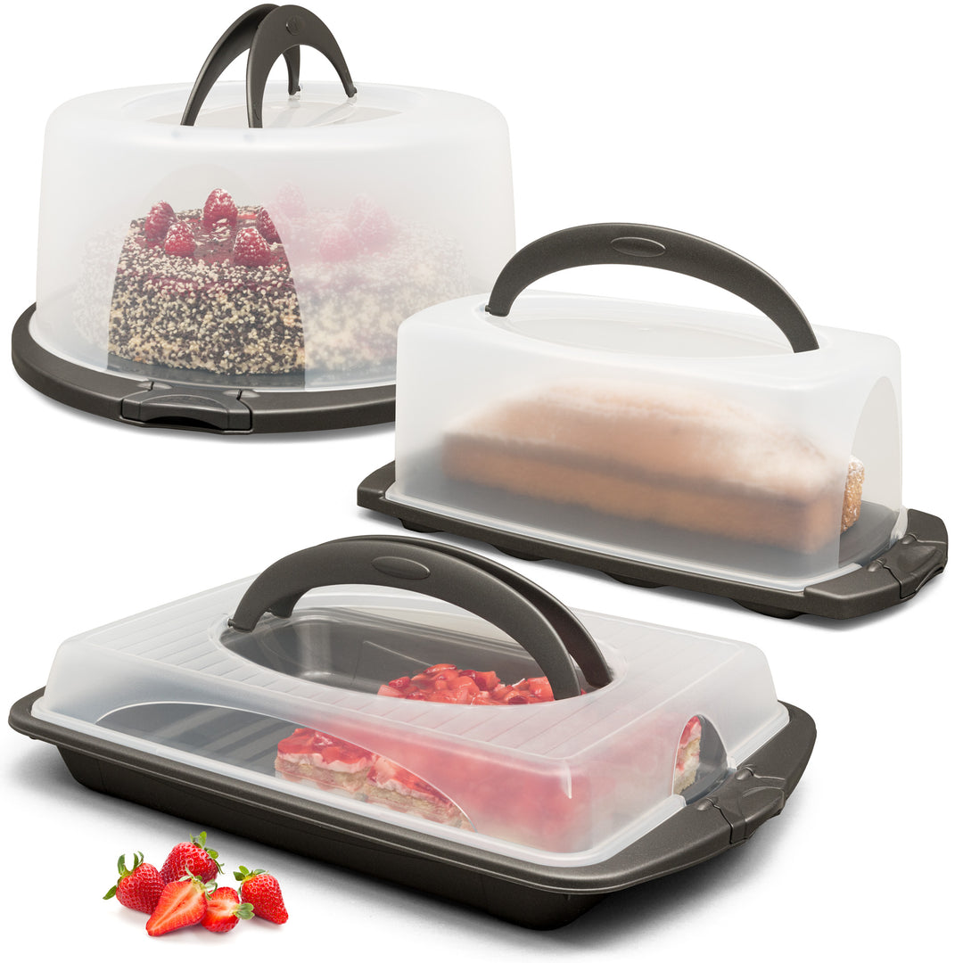 Hausfelder Kuchen Transportboxen Vorteilspack 3 Stk.
