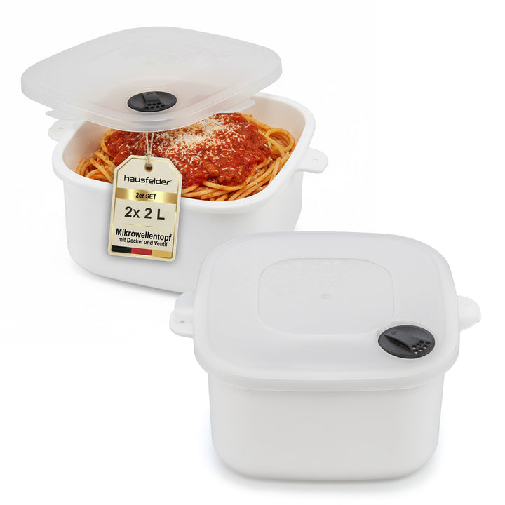 Mikrowellentopf 2er Set, 2 x 2 Liter