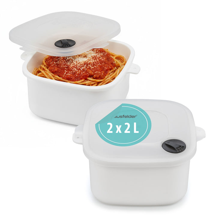 Mikrowellentopf 2er Set, 2 x 2 Liter