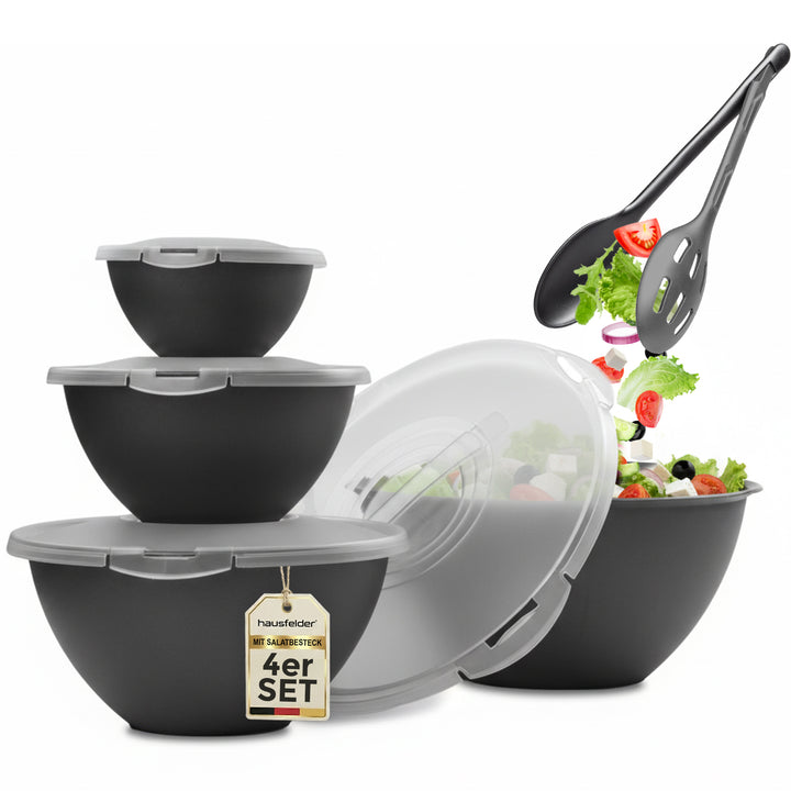 Schüssel Set + Salatbesteck 10-tlg