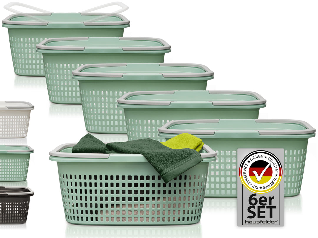 Wäschekörbe 6er Set Grün