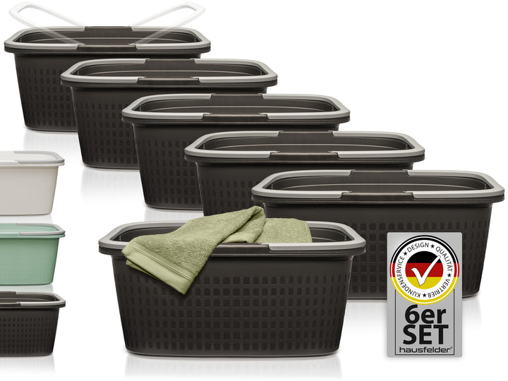 Wäschewannen 6er Set Anthrazit