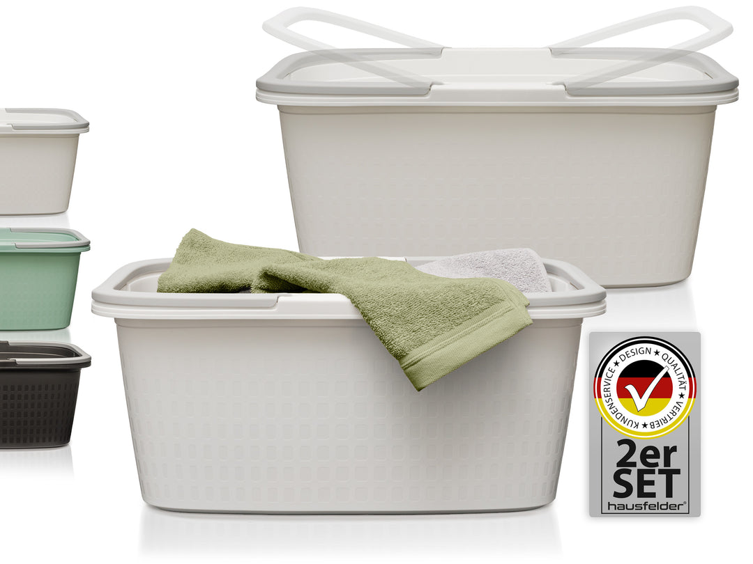 Wäschewannen 2er Set Weiß