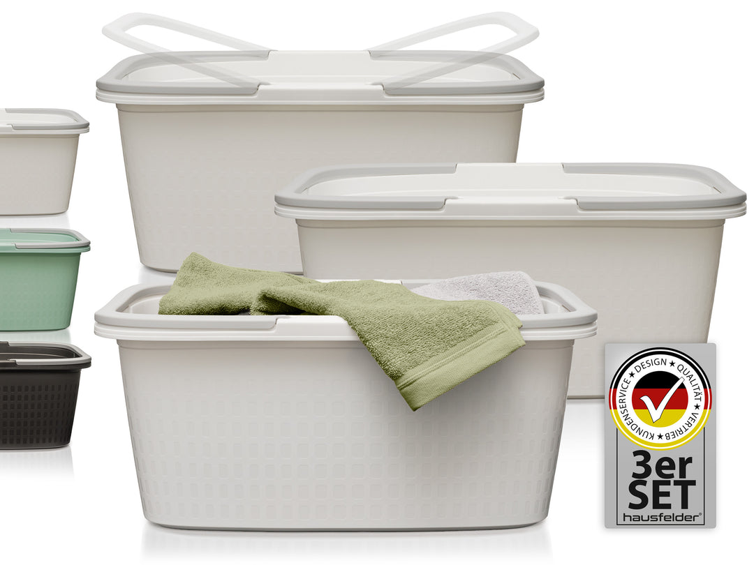 Wäschewannen 3er Set Weiß