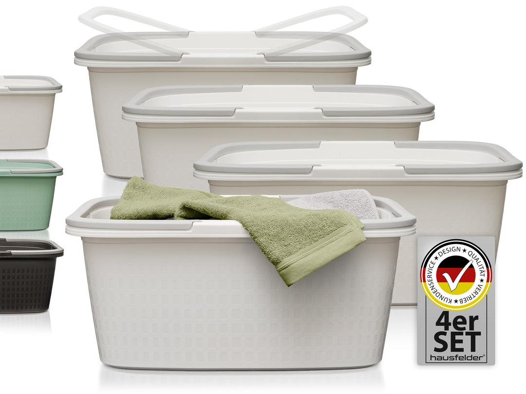 Wäschewannen 4er Set Weiß