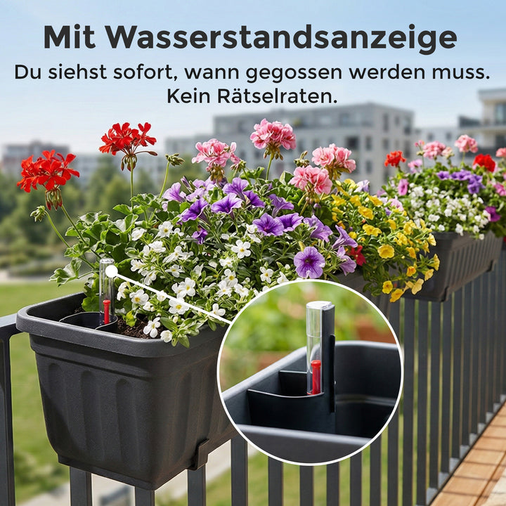 Blumenkasten 3er Set, Anthrazitt, 60cm
