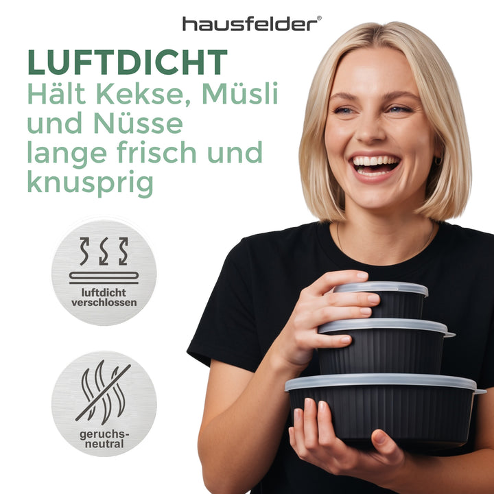 Vorratsdosen rund 3er Set rund