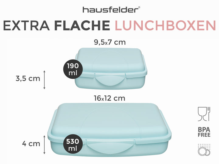 Brotdosen 6er Set flach