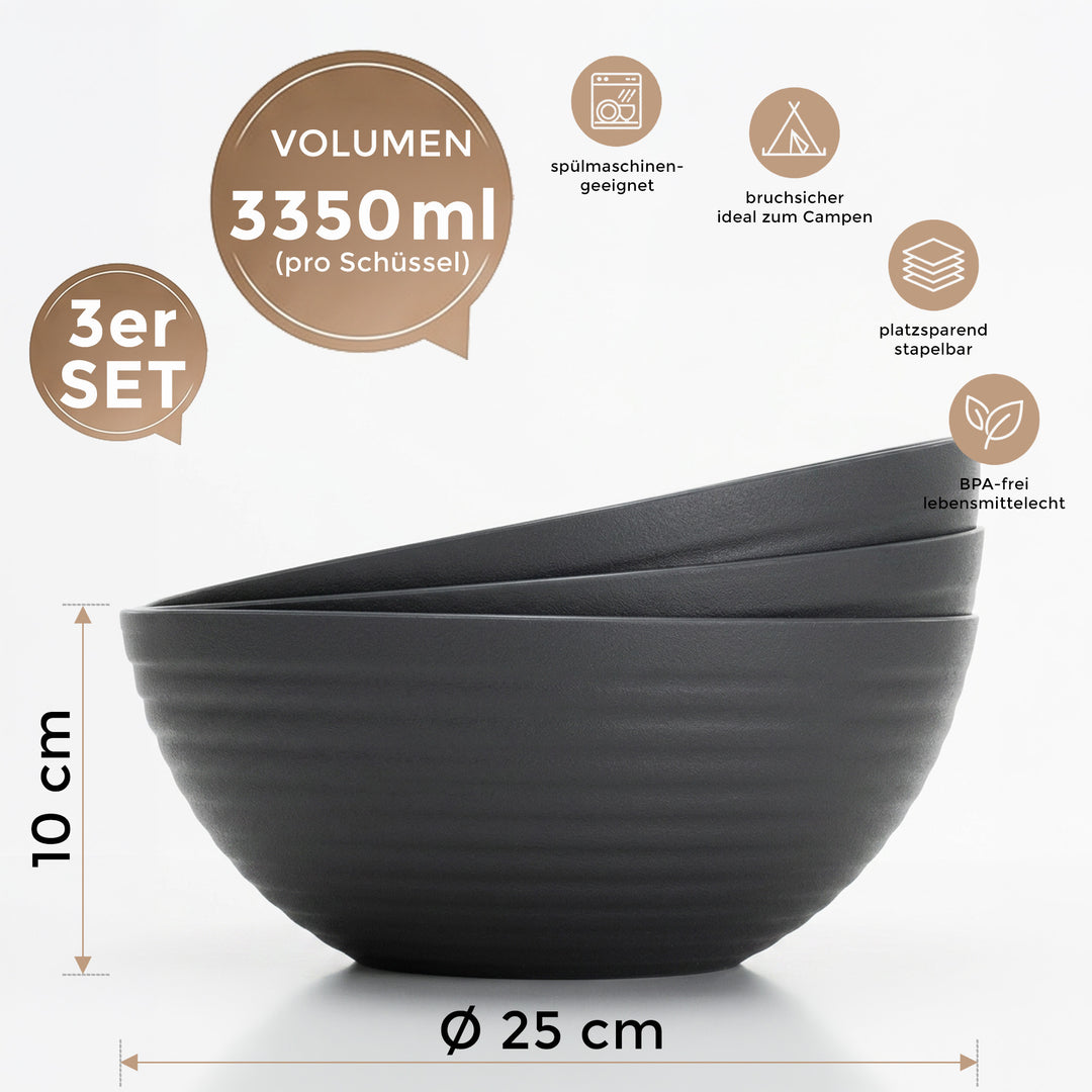 Schüssel Set 3x 3,3 l