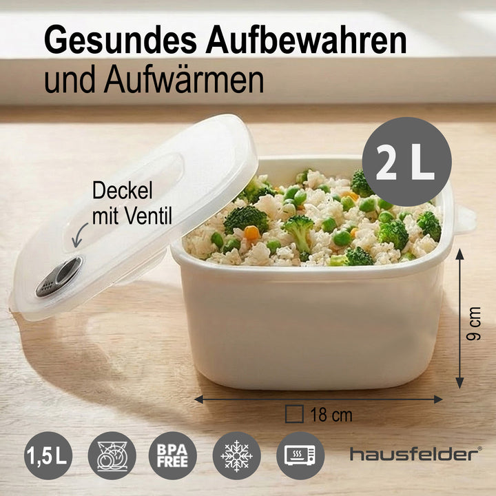Mikrowellentopf 2er Set, 2 x 2 Liter