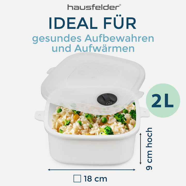 Mikrowellentopf 2er Set, 2 x 2 Liter