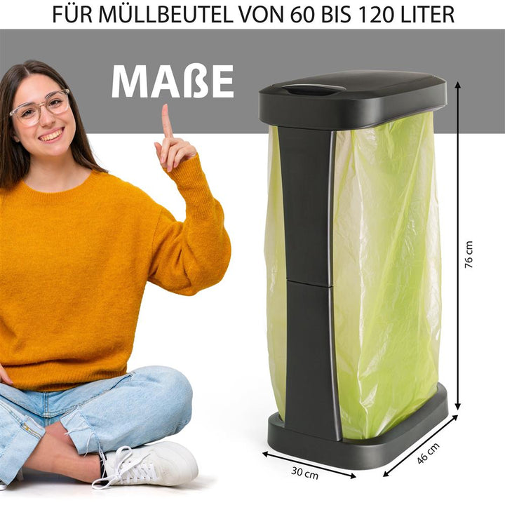 Müllsackständer bis 120l  Schwarz