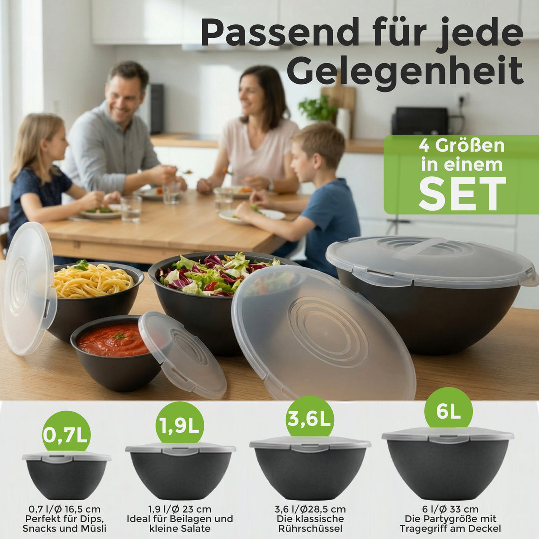 Salatschüssel Set, 8-tlg