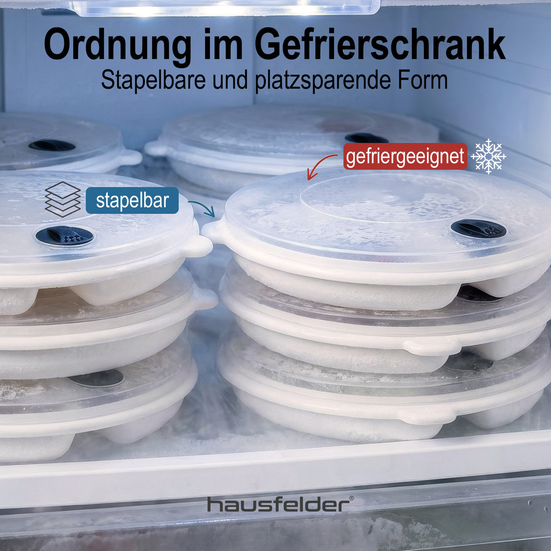 Mikrowellenteller mit Deckel (2er Set)