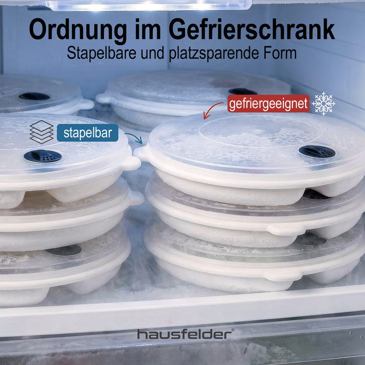 Mikrowellenteller mit Deckel (2er Set)