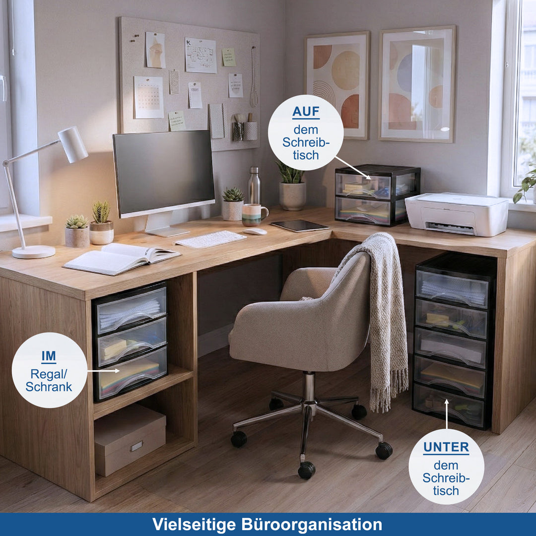 Schubladenschrank A4 mit 4 Schubladen