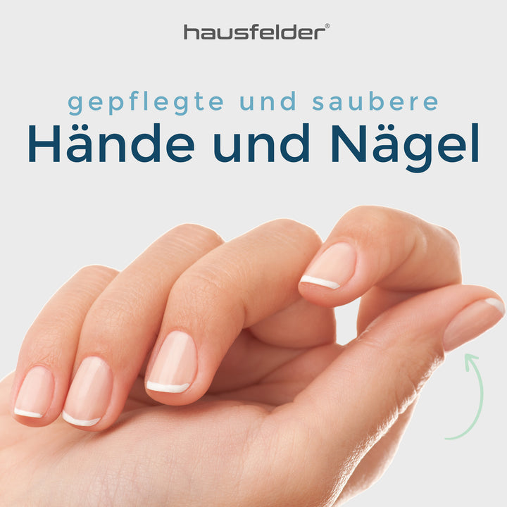 Handbürste mit Griff, 4er Set, 2x schwarze/2x weiße Borsten