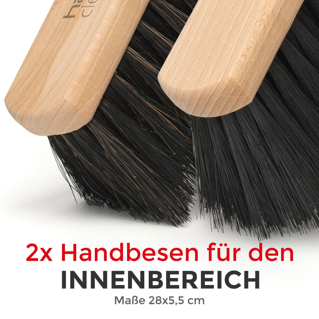 Handfeger 4er Set  Indoor/Outdoor (2 x Handfeger innen, 2 x Handfeger außen)