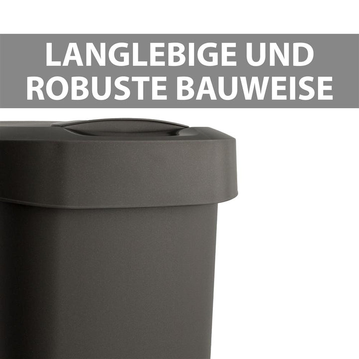 Mülleimer mit Deckel 25 L.Anthrazit
