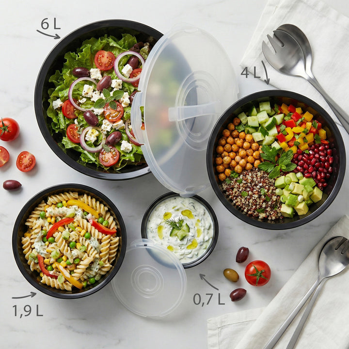 Salatschüssel Set, 8-tlg