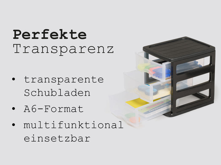 Schubladenschrank A6 4 Stk. mit 3 Schubladen