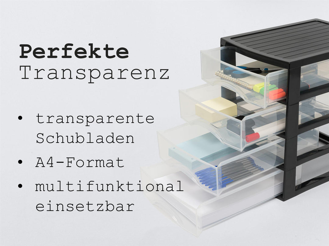 Schubladenschrank A4, 4 Schubladen