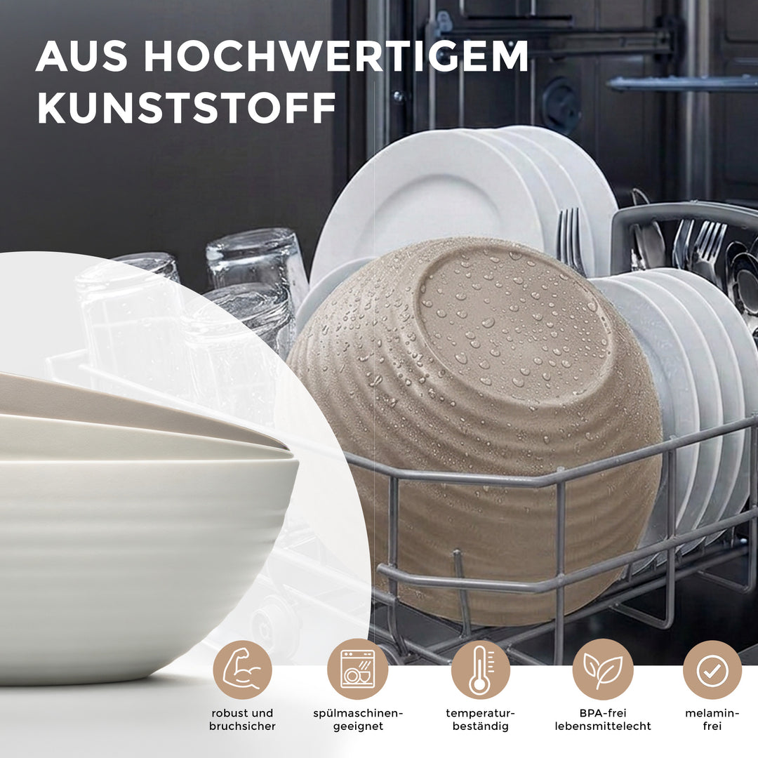 Schüssel Set 3 x 3,3 Liter (Beige)