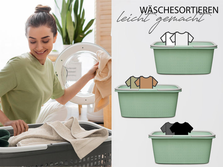 Wäschewannen 3er Set Grün