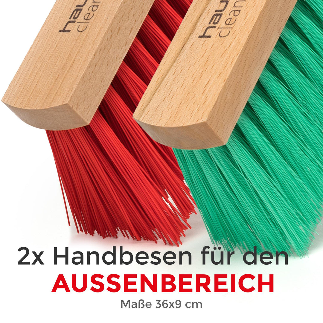 Handfeger 4er Set  Indoor/Outdoor (2 x Handfeger innen, 2 x Handfeger außen)