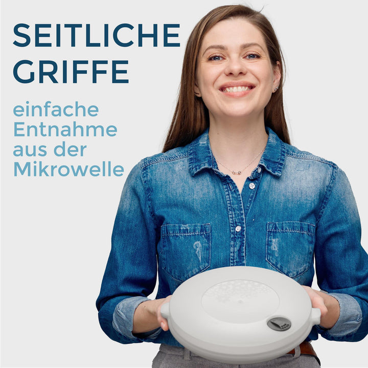Mikrowellenteller mit Deckel (2er Set)