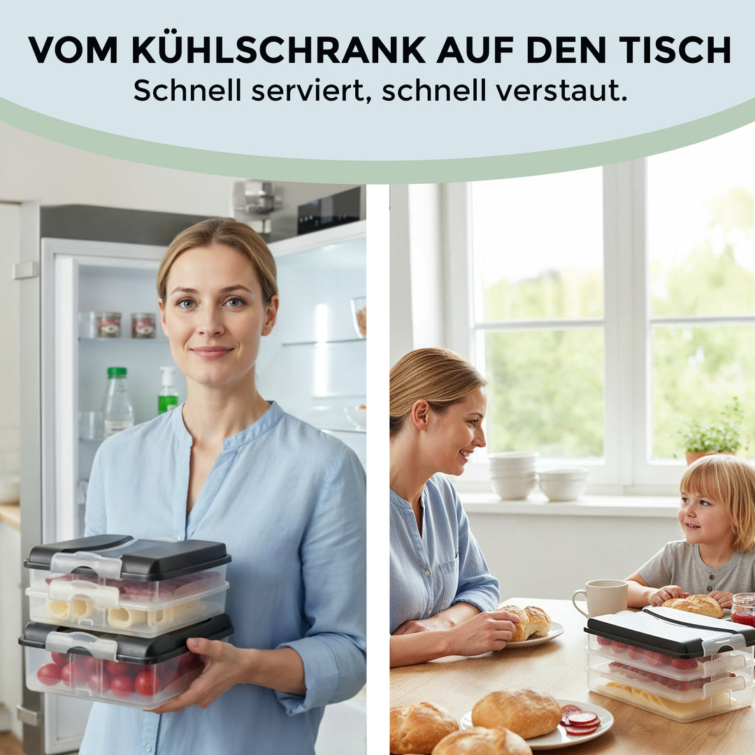 Aufschnittdosen 20-teiliges Set (6x flach und 4x hoch)