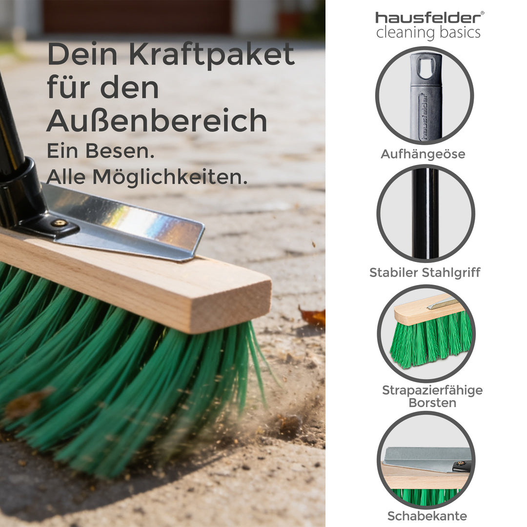 Gartenbesen mit Kratzkante