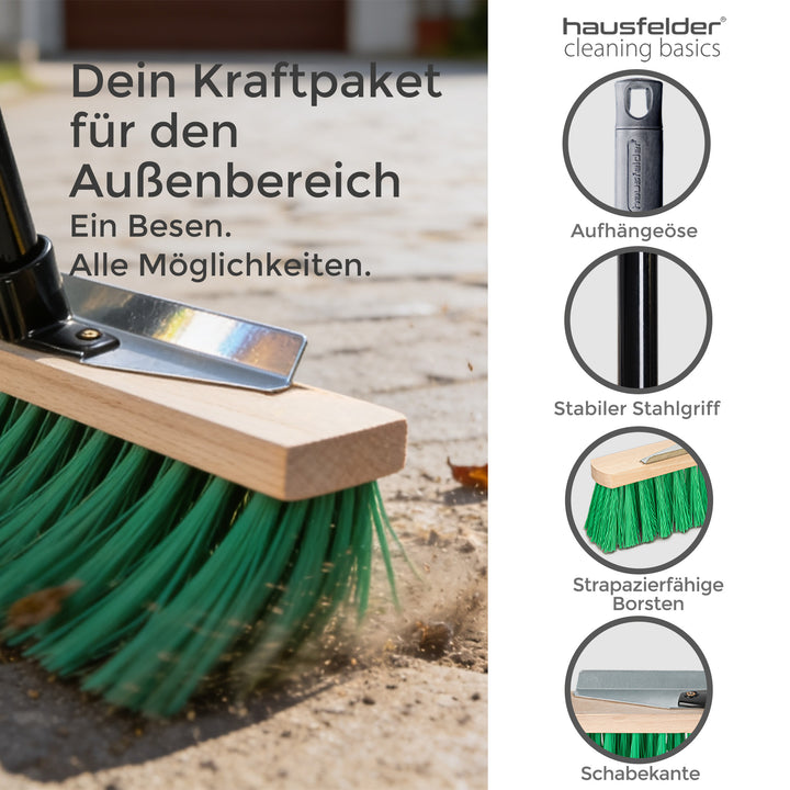 Gartenbesen mit Kratzkante