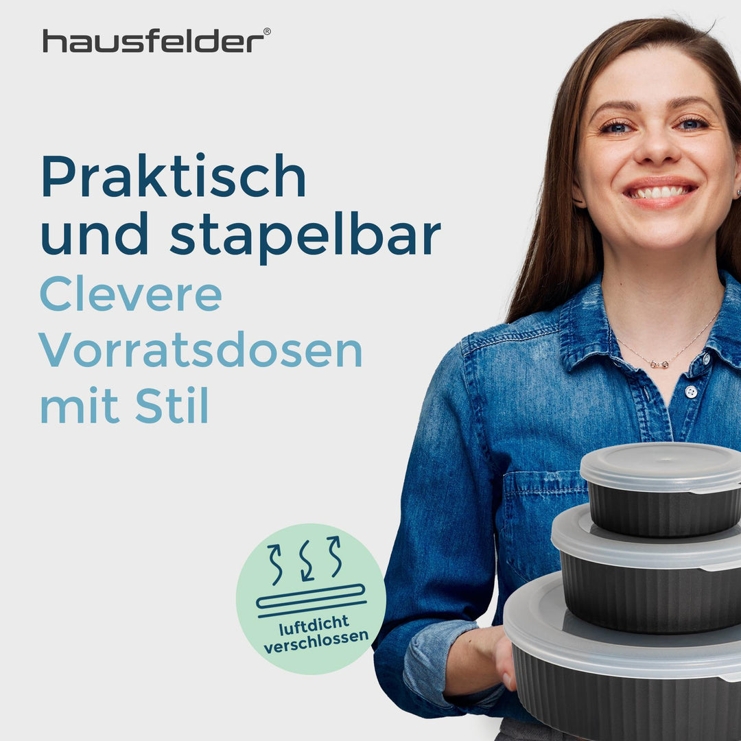 Vorratsdosen rund 3er Set rund