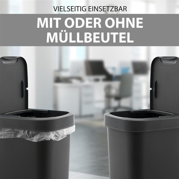 Mülleimer mit Deckel 10 L., Anthrazit