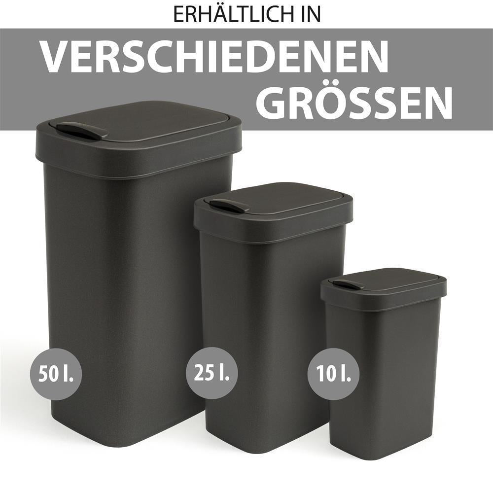 Mülleimer mit Deckel 10 L., Anthrazit