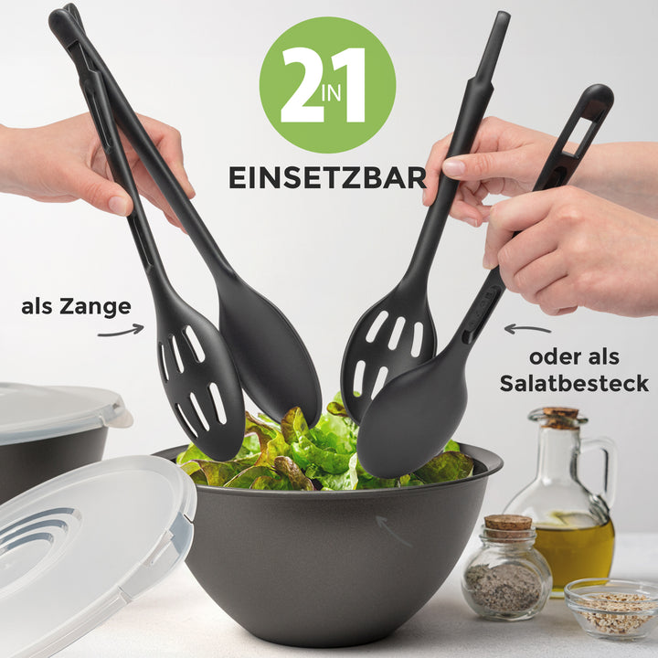 Salatschüssel Set groß, 21-teiliges Set
