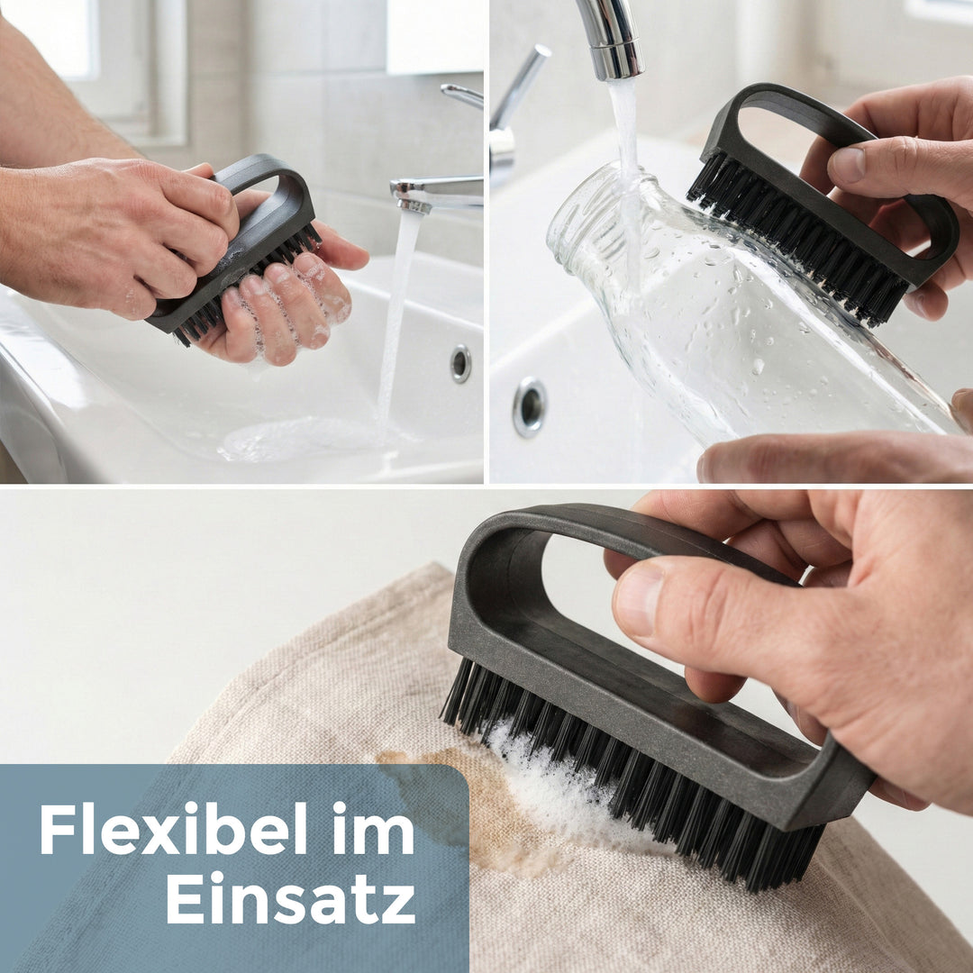 Handbürste mit Griff, 4er Set,