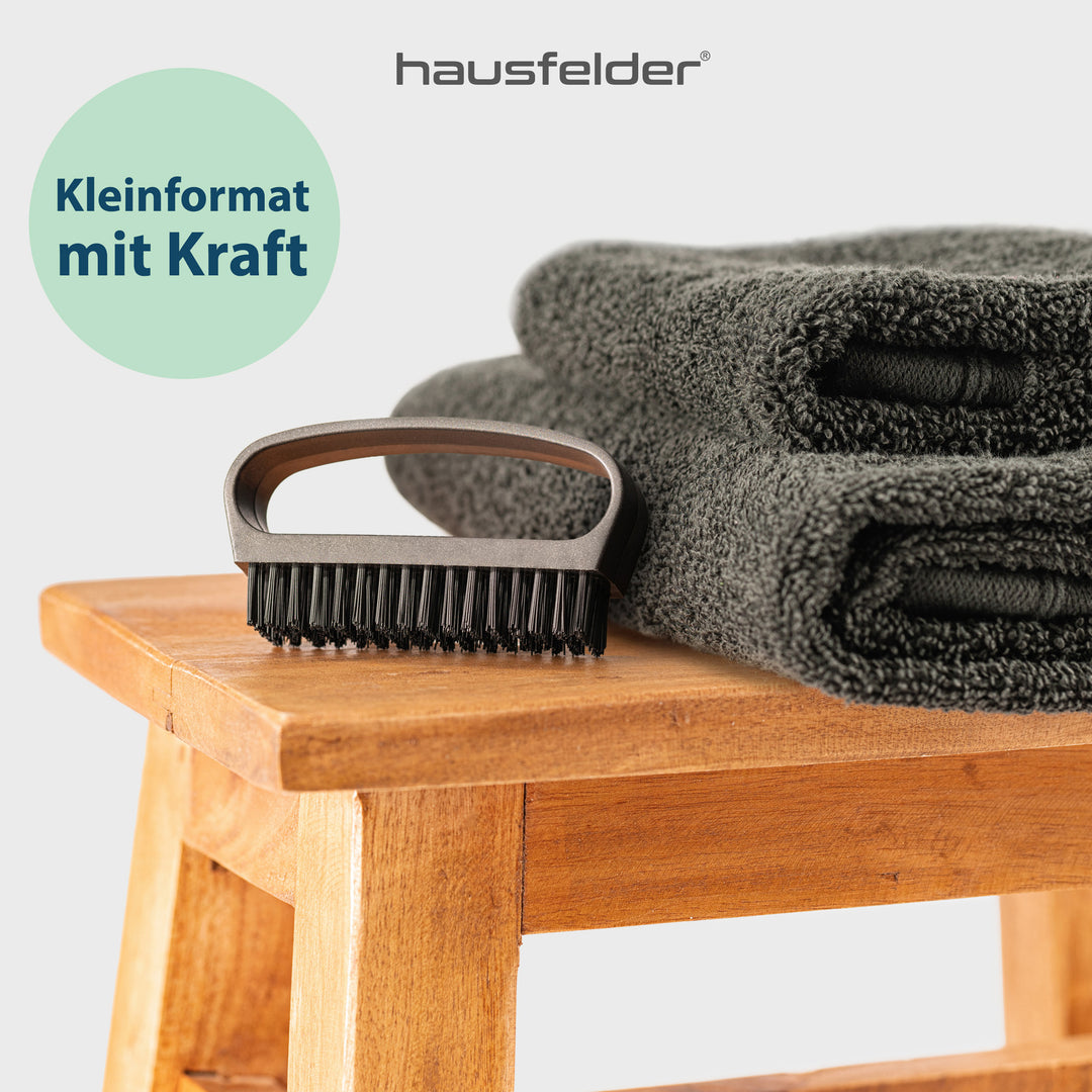 Handbürste mit Griff, 4er Set, 2x schwarze/2x weiße Borsten