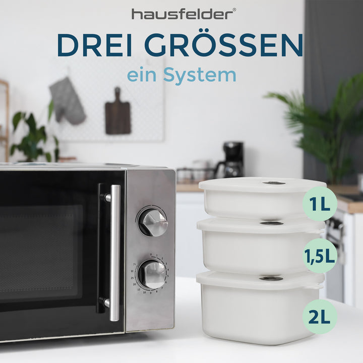 Mikrowellentopf 2er Set, 2 x 2 Liter