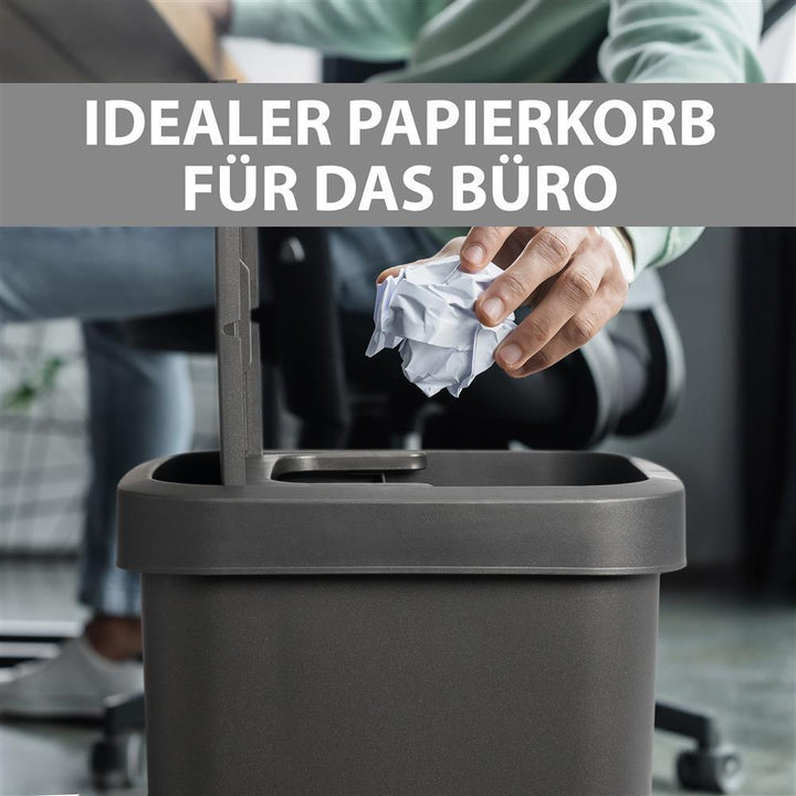 Mülleimer mit Deckel 10 L., Anthrazit