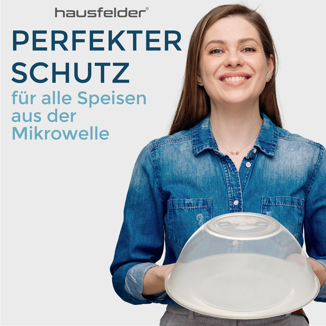 Comioke 2er-Set Faltbare Mikrowellenabdeckung – Spritzschutz Mit Dampflöchern, Platzsparend, Spülmaschinenfest, Auch Als Sieb Nutzbar