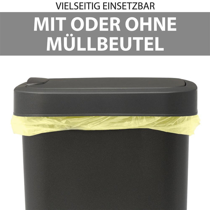 Mülleimer mit Deckel 50 l Anthrazit