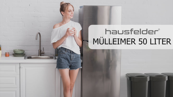 Mülleimer mit Deckel 50 l Anthrazit